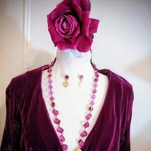 Tularosa velour dress wine M NWT